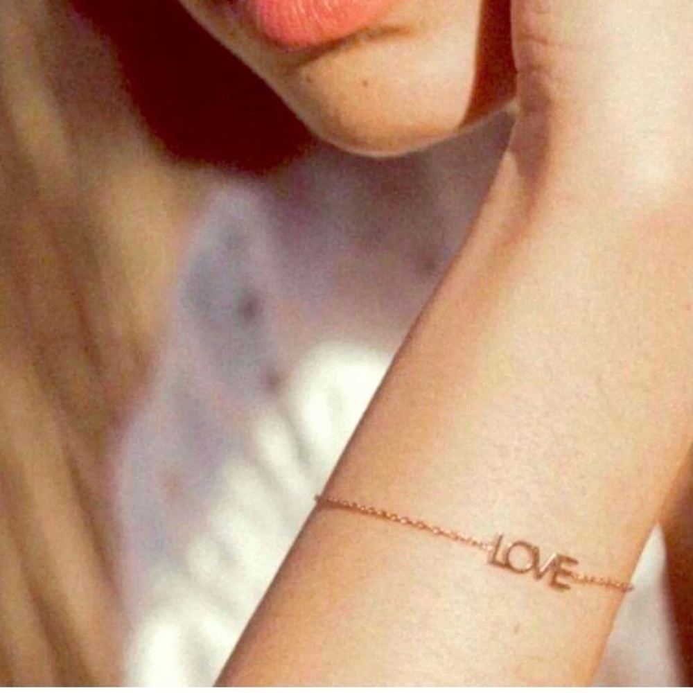 NWT MAYA BRENNER New "LOVE" Bracelet, rose gold plated